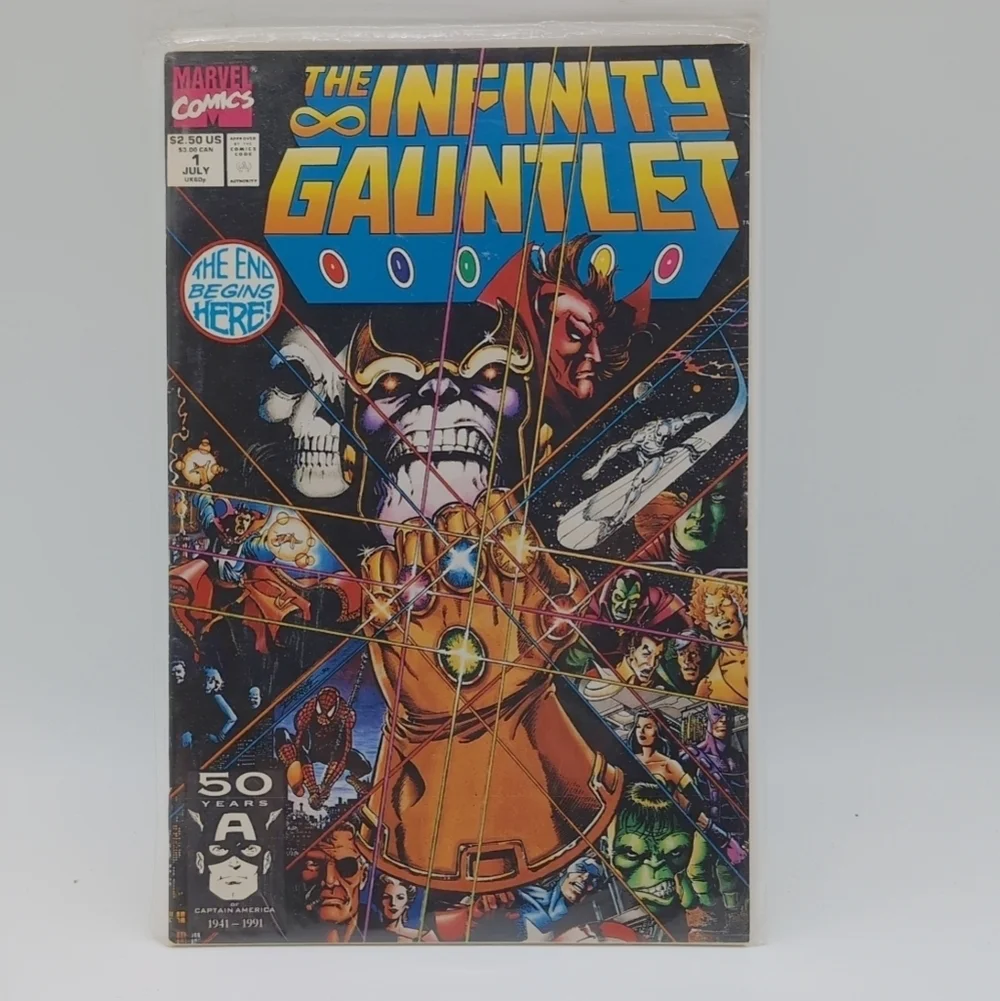 Infinity Gauntlet # 1 1991 Marvel Comic Book Thanos